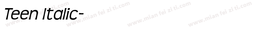 Teen Italic字体转换